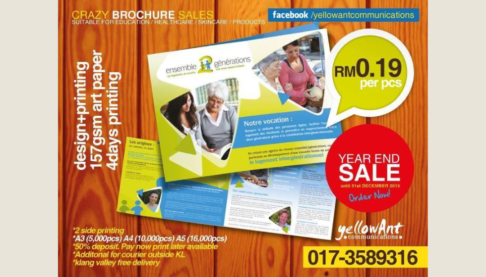 Deposit Crazy Brochure Sales